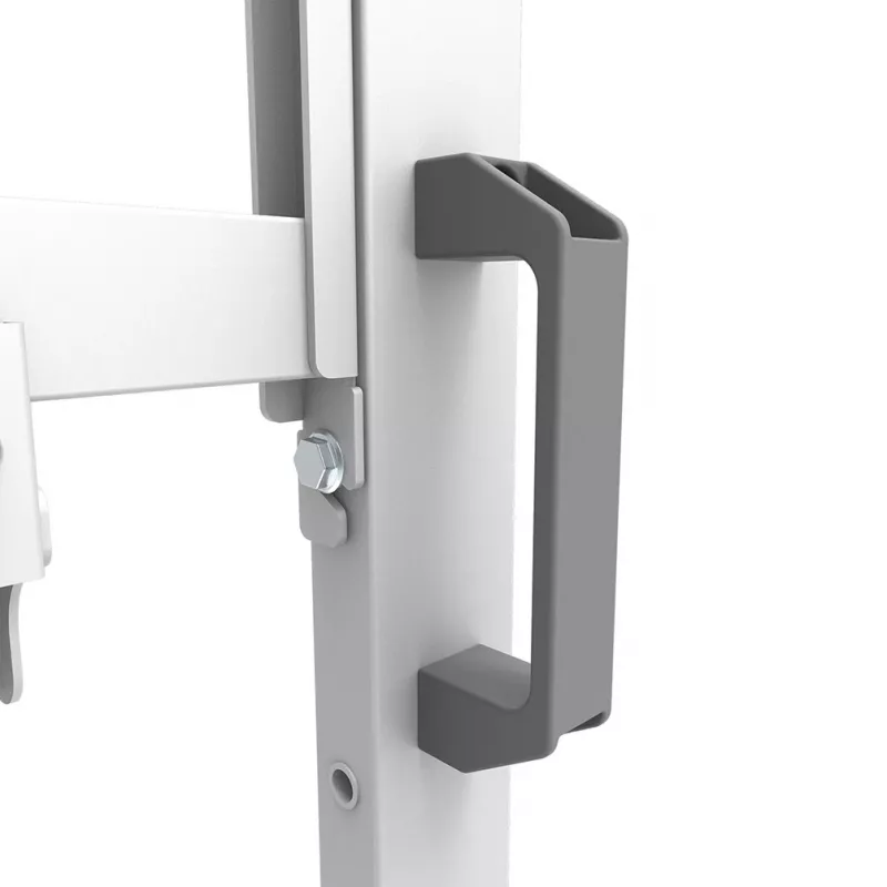 Neomounts MOVE Go XL FL50-575WH1 carrinho para TV, 65-110 polegadas, máx. 125 kg, VESA 100x100-1100x600, altura ajustável 129-139 cm, com bloqueio, instalação rápida, certificado TÜV, branco