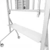 Neomounts MOVE Go XL FL50-575WH1 carrinho para TV, 65-110 polegadas, máx. 125 kg, VESA 100x100-1100x600, altura ajustável 129-139 cm, com bloqueio, instalação rápida, certificado TÜV, branco