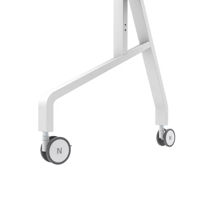 Neomounts MOVE Go XL FL50-575WH1 carrinho para TV, 65-110 polegadas, máx. 125 kg, VESA 100x100-1100x600, altura ajustável 129-139 cm, com bloqueio, instalação rápida, certificado TÜV, branco