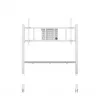 Neomounts MOVE Go XL FL50-575WH1 carrinho para TV, 65-110 polegadas, máx. 125 kg, VESA 100x100-1100x600, altura ajustável 129-139 cm, com bloqueio, instalação rápida, certificado TÜV, branco