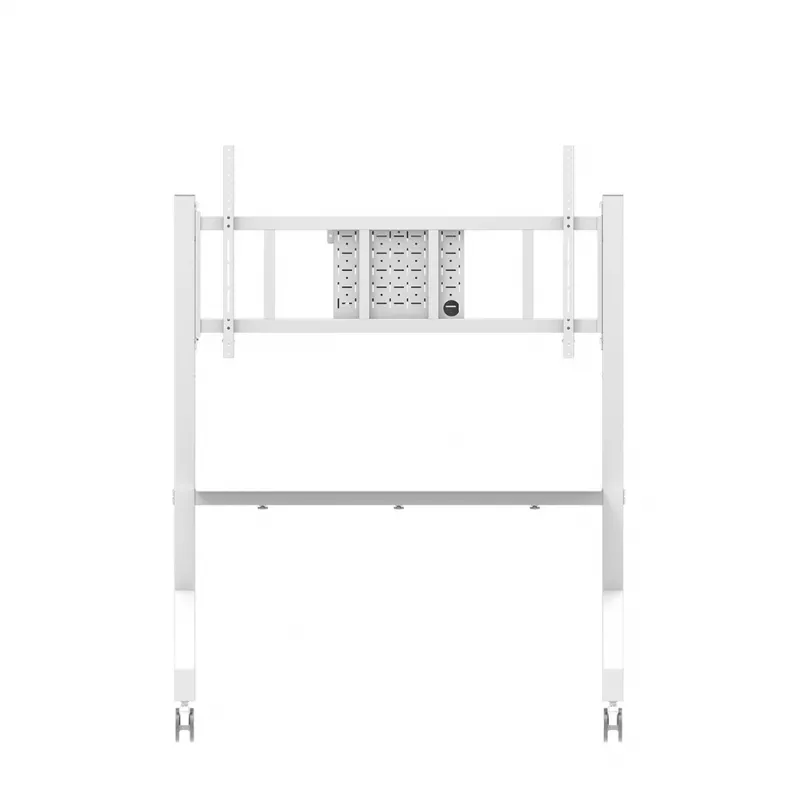 Neomounts MOVE Go XL FL50-575WH1 carrinho para TV, 65-110 polegadas, máx. 125 kg, VESA 100x100-1100x600, altura ajustável 129-139 cm, com bloqueio, instalação rápida, certificado TÜV, branco