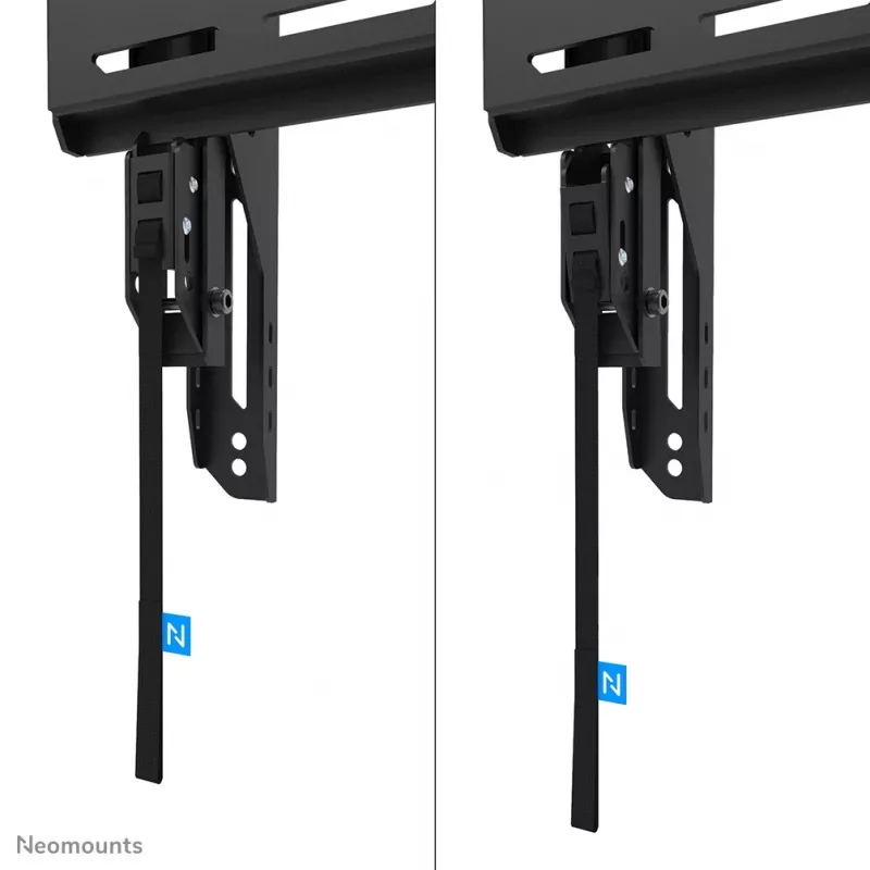 Suporte de parede reforçado Neomounts WL35-750BL14 42-75 polegadas - inclinável - com fecho - instalação rápida - TÜV