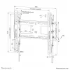 Suporte de parede reforçado Neomounts WL35-750BL14 42-75 polegadas - inclinável - com fecho - instalação rápida - TÜV