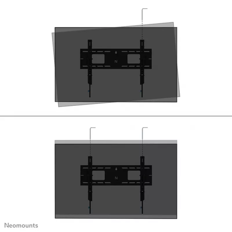 Suporte de parede reforçado Neomounts WL35-750BL16 42-86 polegadas - inclinável - com fecho - instalação rápida - TÜV