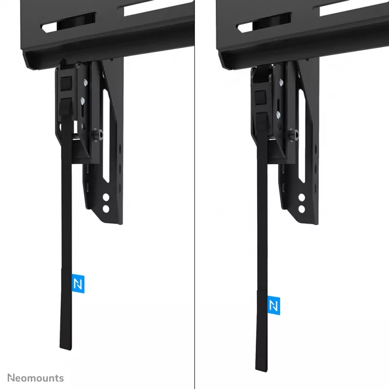 Suporte de parede reforçado Neomounts WL35-750BL16 42-86 polegadas - inclinável - com fecho - instalação rápida - TÜV