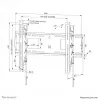 Suporte de parede reforçado Neomounts WL35-750BL16 42-86 polegadas - inclinável - com fecho - instalação rápida - TÜV