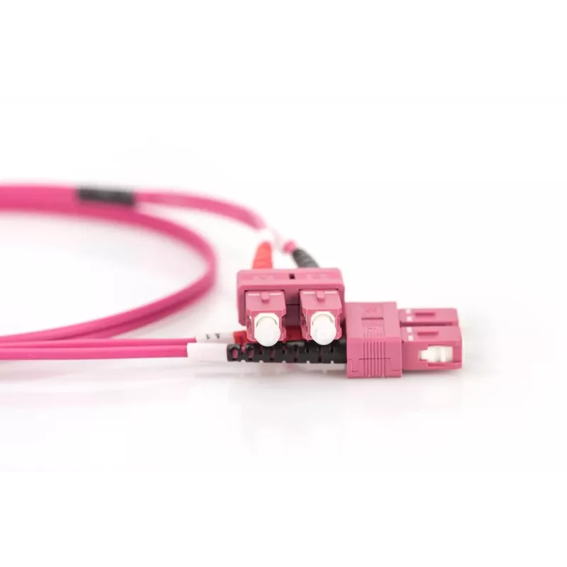 DIGITUS DK-2522-03/3 cabo patch de fibra ótica, SC para SC multimodo OM3 50/125 µm, Duplex, 3 m