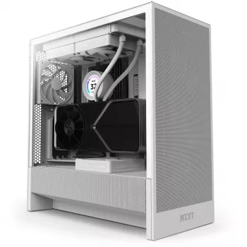 Caixa CPU NZXT H7 Flow 2024 Mid Tower Airflow ATX branca