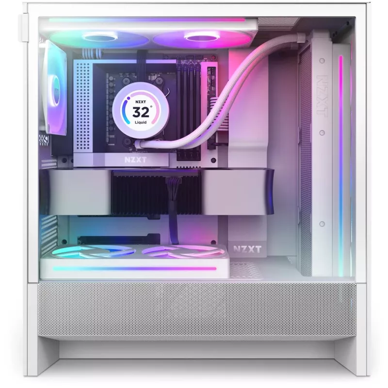 Caixa NZXT H5 Flow RGB 2024 Midi Torre, branca