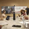 Sistema de videoconferência HP Poly Studio G62 com kit de placas de montagem