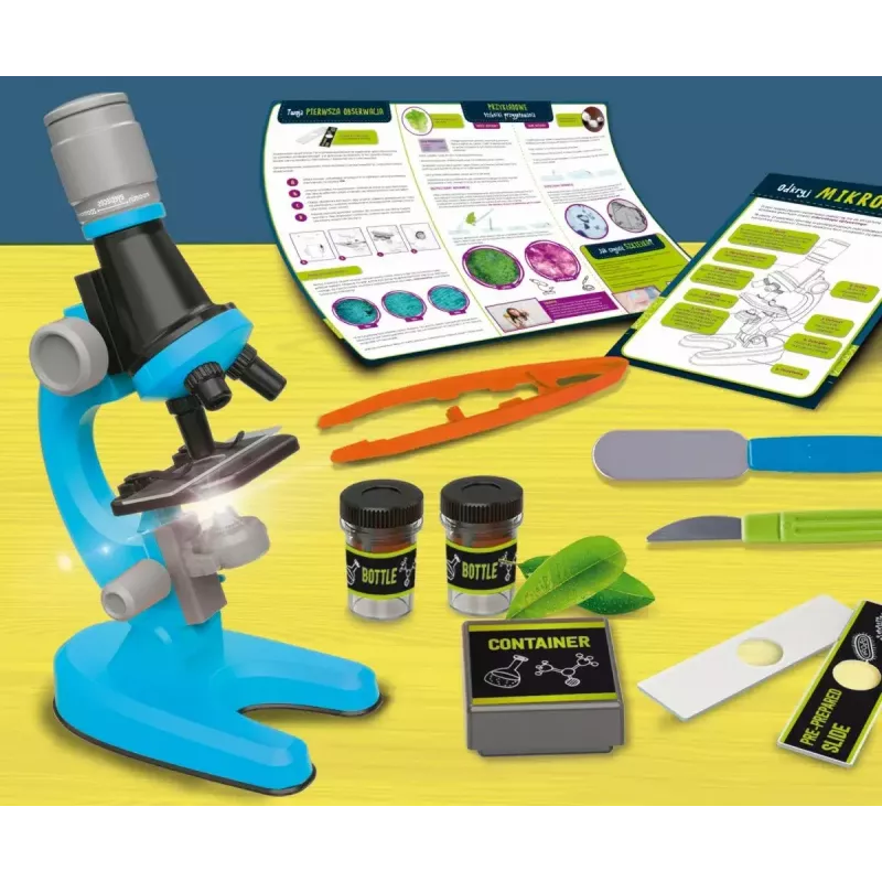 Microscópio educativo Liscianigiochi Im A Genius 304-PL97388 — conjunto ótico infantil com ampliação para aprendizagem