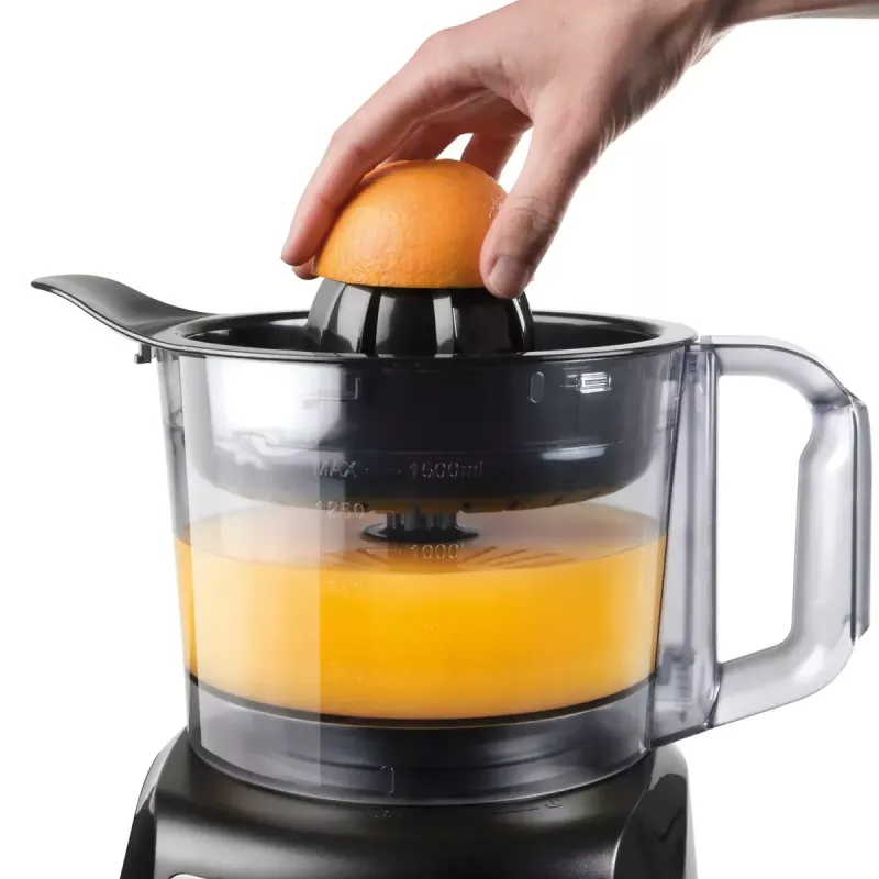 Robot de cozinha Black & Decker BXFPA1200E — 1200 W, taça de 1,5 L, 2 velocidades, função pulsar, caixa em aço inoxidável