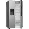 Gorenje Side-by-Side NRR9185ESXL BK065B, combinado americano, cinzento, LED, aço, vidro