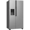 Gorenje Side-by-Side NRR9185ESXL BK065B, combinado americano, cinzento, LED, aço, vidro