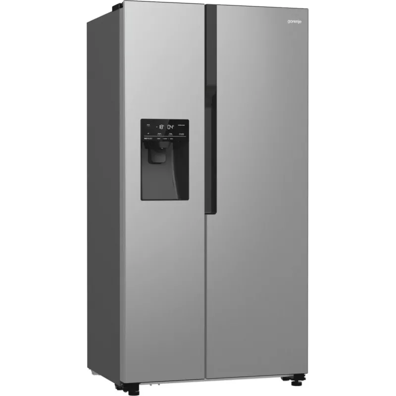 Gorenje Side-by-Side NRR9185ESXL BK065B, combinado americano, cinzento, LED, aço, vidro