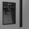 Gorenje Side-by-Side NRR9185ESXL BK065B, combinado americano, cinzento, LED, aço, vidro