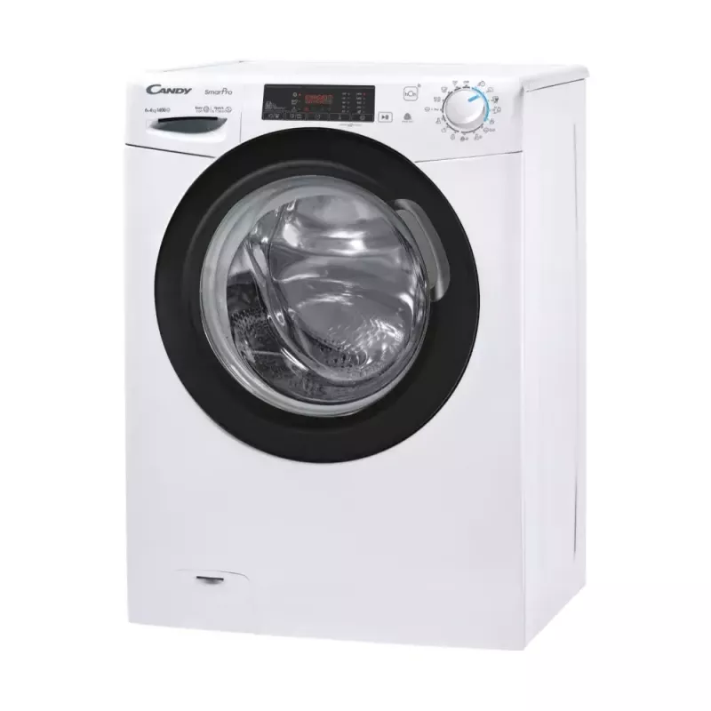 Máquina de lavar e secar roupa Candy Smart Pro CSHW4645TWB3/1-S, de instalação livre carga frontal, 4 kg, 1400 rpm, classe de centrifugação B, branca
