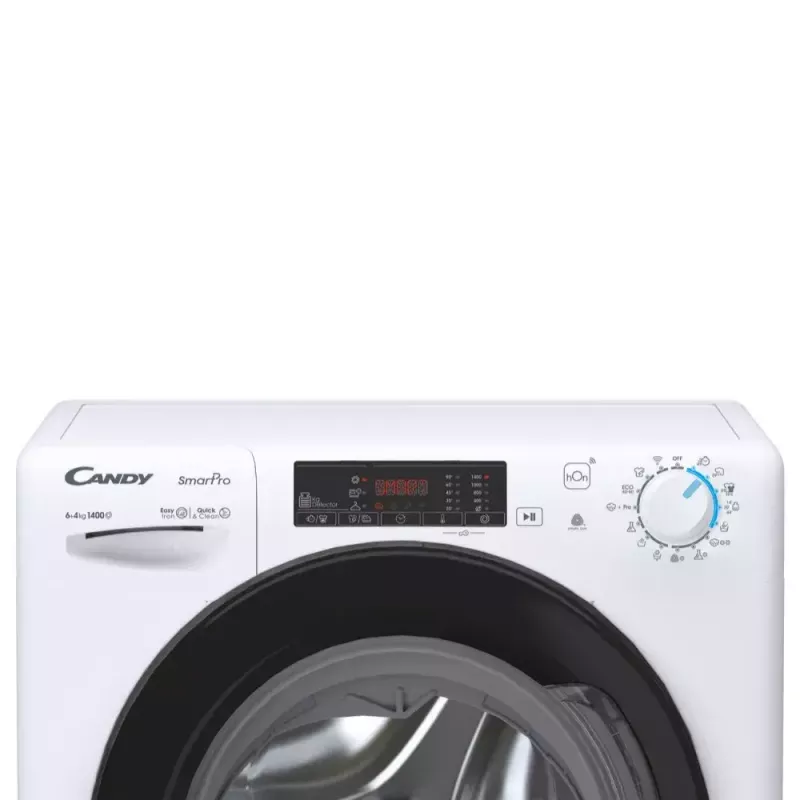 Máquina de lavar e secar roupa Candy Smart Pro CSHW4645TWB3/1-S, de instalação livre carga frontal, 4 kg, 1400 rpm, classe de centrifugação B, branca