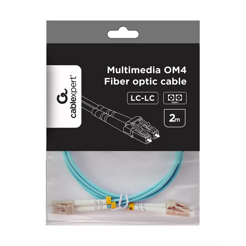 Cabo de fibra ótica multimodo duplex OM4 50/125 GEMBIRD, LC/LC, 2 m