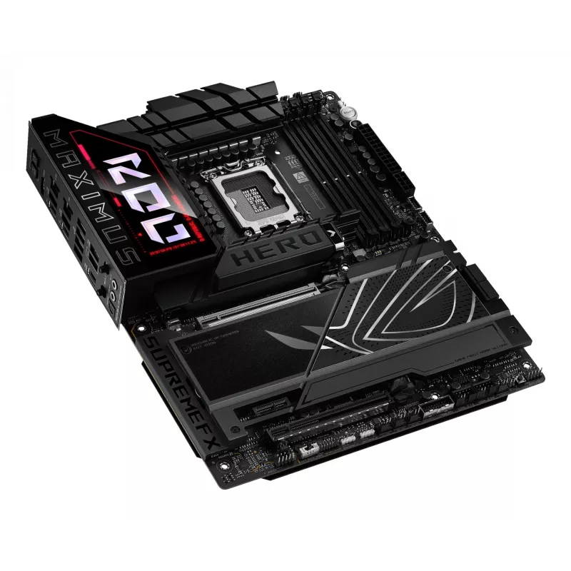 Motherboard ASUS ROG MAXIMUS Z890 HERO — Intel Z890, LGA 1851, ATX, DDR5, 4 DIMM, 6x M.2, Wi‑Fi 7, LAN 2,5Gb