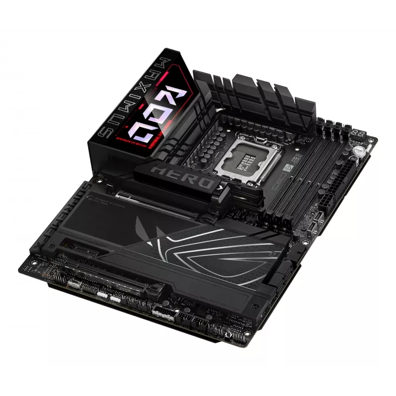 Motherboard ASUS ROG MAXIMUS Z890 HERO — Intel Z890, LGA 1851, ATX, DDR5, 4 DIMM, 6x M.2, Wi‑Fi 7, LAN 2,5Gb