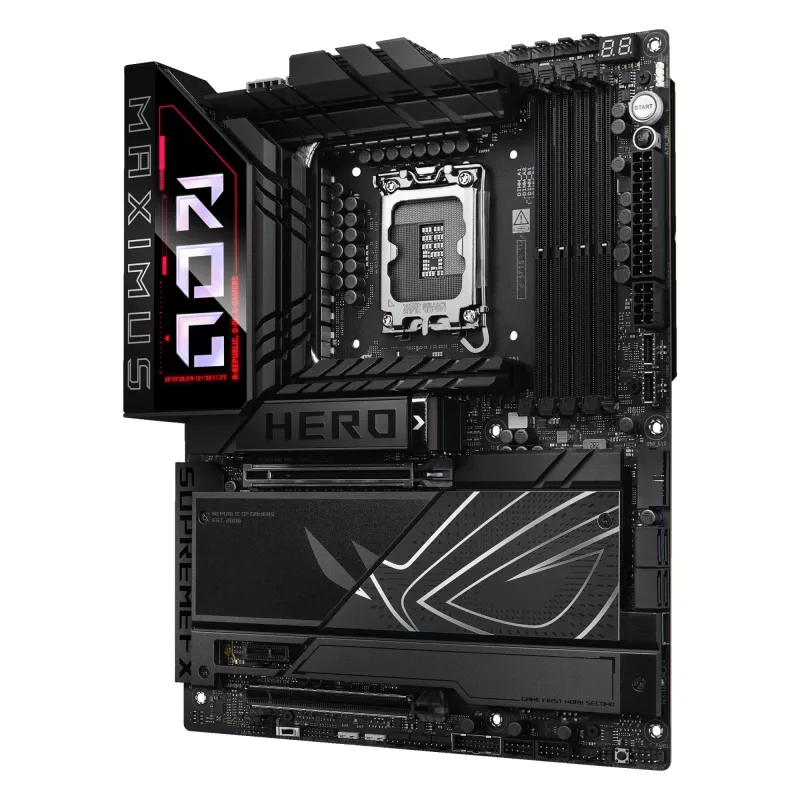 Motherboard ASUS ROG MAXIMUS Z890 HERO — Intel Z890, LGA 1851, ATX, DDR5, 4 DIMM, 6x M.2, Wi‑Fi 7, LAN 2,5Gb