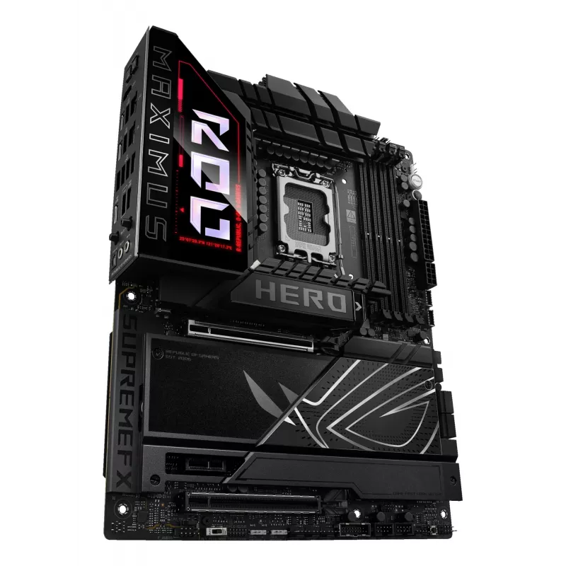 Motherboard ASUS ROG MAXIMUS Z890 HERO — Intel Z890, LGA 1851, ATX, DDR5, 4 DIMM, 6x M.2, Wi‑Fi 7, LAN 2,5Gb