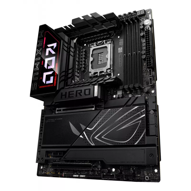 Motherboard ASUS ROG MAXIMUS Z890 HERO — Intel Z890, LGA 1851, ATX, DDR5, 4 DIMM, 6x M.2, Wi‑Fi 7, LAN 2,5Gb
