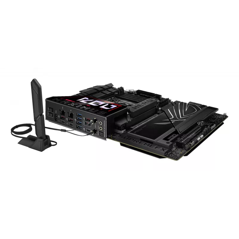 Motherboard ASUS ROG MAXIMUS Z890 HERO — Intel Z890, LGA 1851, ATX, DDR5, 4 DIMM, 6x M.2, Wi‑Fi 7, LAN 2,5Gb