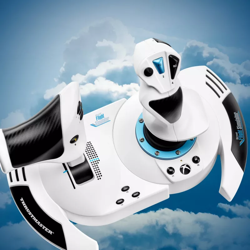 Joystick Thrustmaster T.Flight Hotas One Microsoft Flight Simulator Edition USB preto branco
