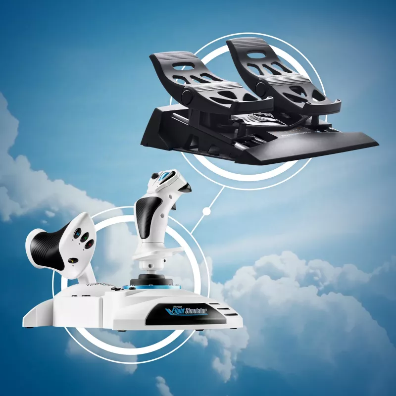 Joystick Thrustmaster T.Flight Hotas One Microsoft Flight Simulator Edition USB preto branco