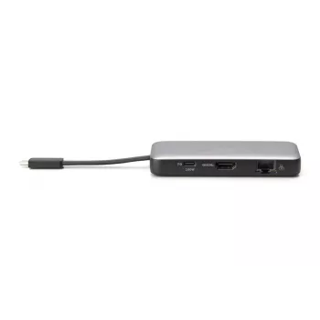 Estação de acoplamento de viagem DIGITUS USB-C, 7 portas - HDMI / 2x USB-A 3.2 Gen 1 / GbE / SD / MicroSD - 100W USB-C Power Delivery