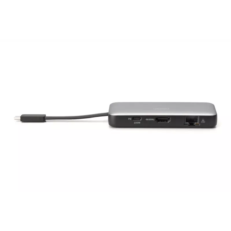 Estação de acoplamento de viagem DIGITUS USB-C, 7 portas - HDMI / 2x USB-A 3.2 Gen 1 / GbE / SD / MicroSD - 100W USB-C Power Delivery