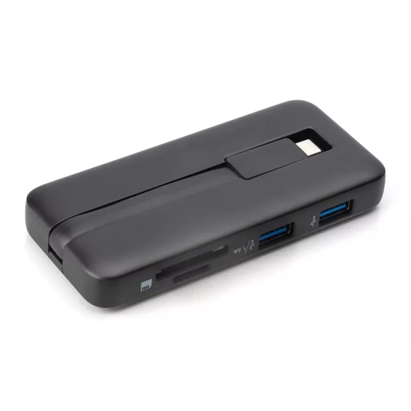 Estação de acoplamento de viagem DIGITUS USB-C, 7 portas - HDMI / 2x USB-A 3.2 Gen 1 / GbE / SD / MicroSD - 100W USB-C Power Delivery