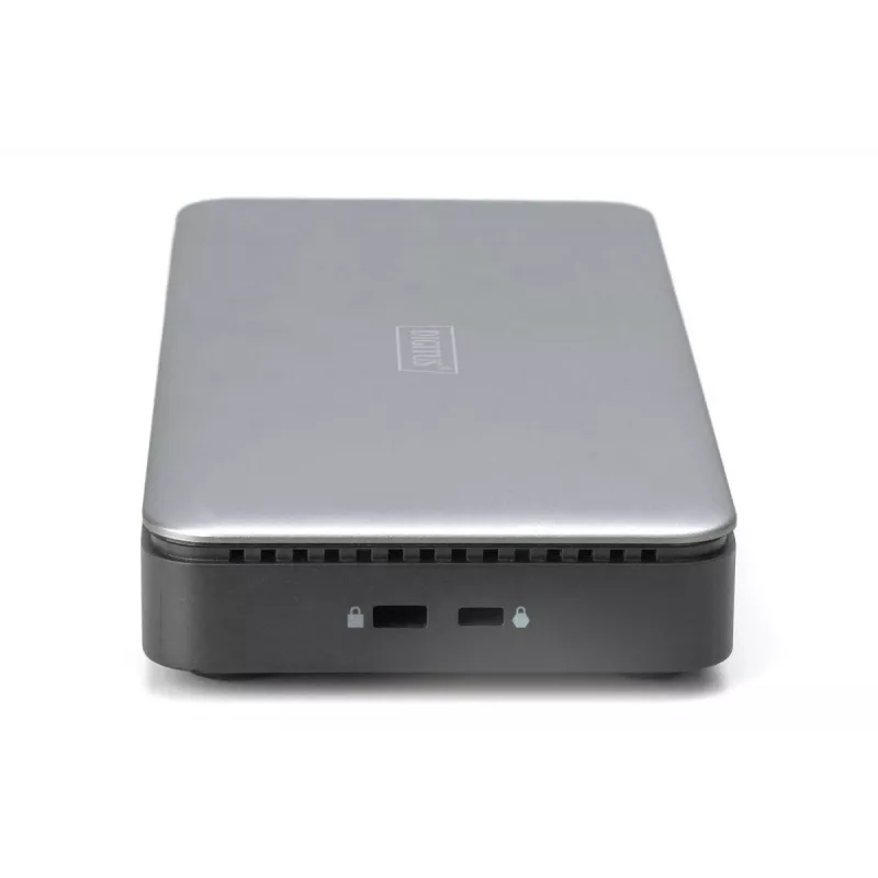 Estação de acoplamento DIGITUS USB-C, 11 portas - 2x HDMI / DP / 2x USB-A 3.2 Gen 2 / USB-C 3.2 Gen 2 / GbE / SD / MicroSD / conector fêmea DC - máx. 150 Watt / 3,5 mm