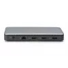 Estação de acoplamento DIGITUS USB-C, 11 portas - 2x HDMI / DP / 2x USB-A 3.2 Gen 2 / USB-C 3.2 Gen 2 / GbE / SD / MicroSD / conector fêmea DC - máx. 150 Watt / 3,5 mm