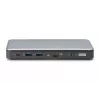 Estação de acoplamento DIGITUS USB-C, 11 portas - 2x HDMI / DP / 2x USB-A 3.2 Gen 2 / USB-C 3.2 Gen 2 / GbE / SD / MicroSD / conector fêmea DC - máx. 150 Watt / 3,5 mm