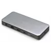 Estação de acoplamento DIGITUS USB-C, 11 portas - 2x HDMI / DP / 2x USB-A 3.2 Gen 2 / USB-C 3.2 Gen 2 / GbE / SD / MicroSD / conector fêmea DC - máx. 150 Watt / 3,5 mm