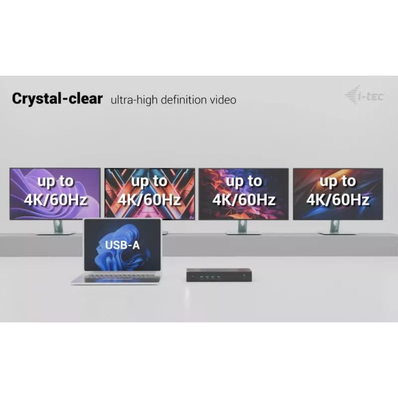 Estação de acoplamento universal i-tec 5x 4K/60Hz Display + Power Delivery 100W