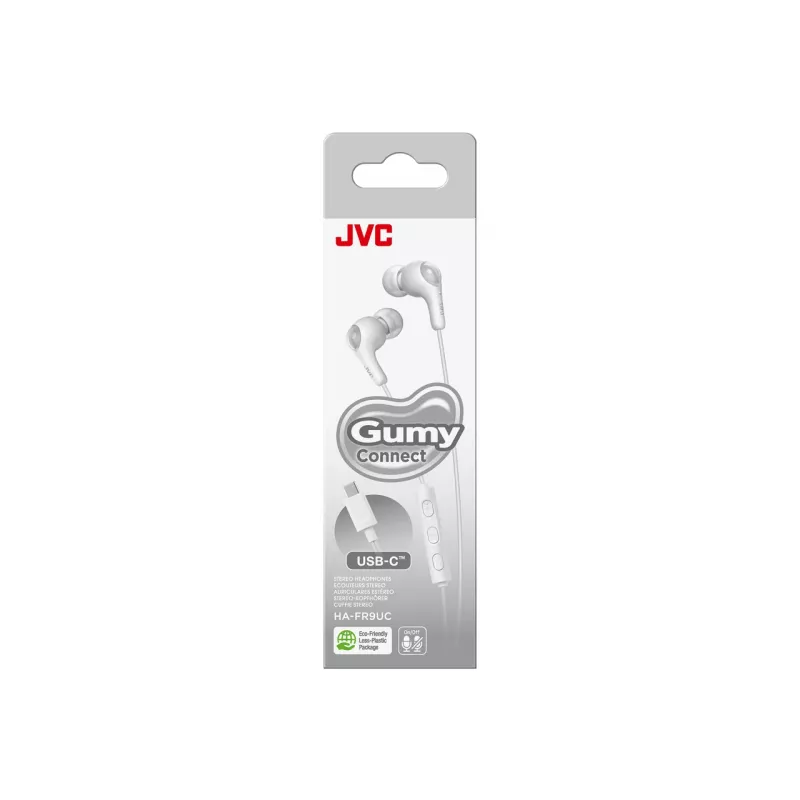 JVC HA-FR9UC Headset com fios In ear Chamadas/Música USB Type-C Branco