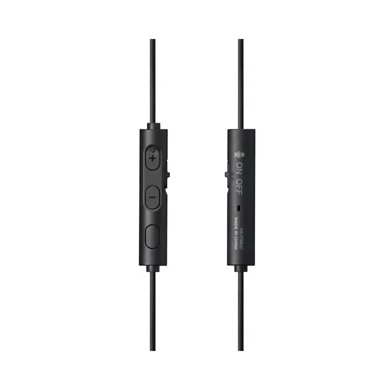 JVC HA-FR9UC auriculares intra-auriculares com fio, USB-C, transdutor de 9,2 mm, microfone e comando no cabo, 1,2 m, pretos