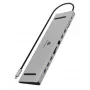 ICY BOX 11-em-1 via USB Type-C, com fios, USB 3.2 Gen 1 (3.1 Gen 1) Type-C, 100 W, 3,5 mm, 10,100,1000 Mbit/s, Antracite, Preto