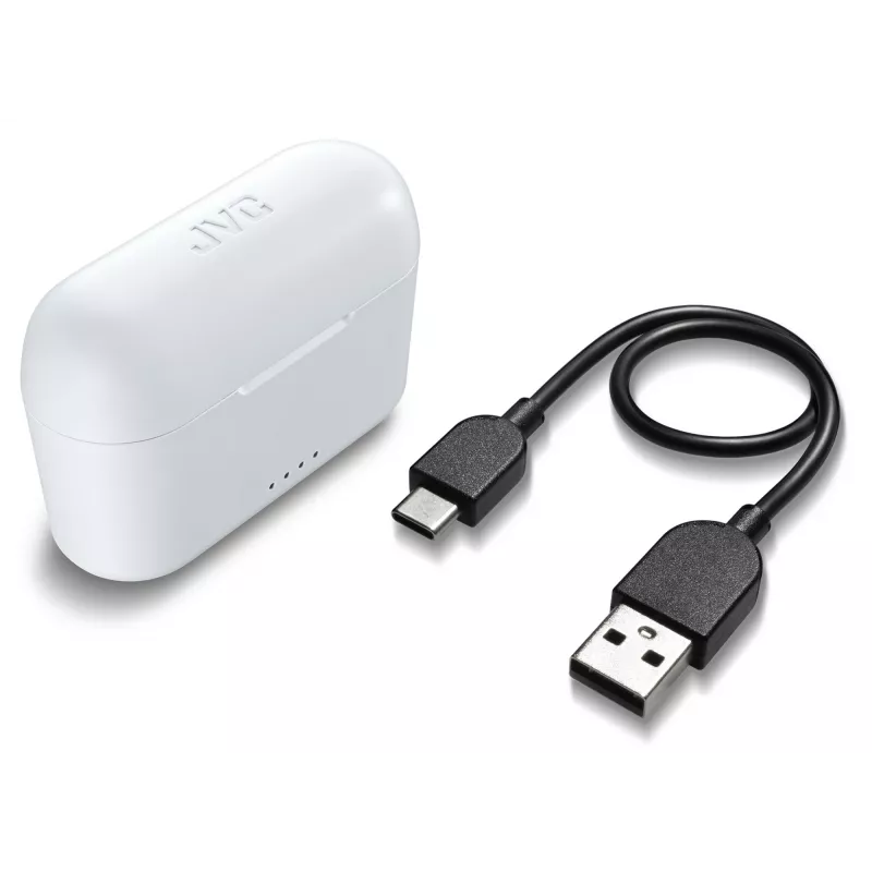 JVC HA-A3T auriculares intra-auriculares true wireless, Bluetooth 5.1, IPX4, até 22 h, 20 - 20000 Hz, brancos
