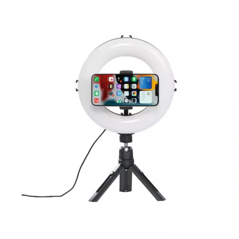 Hama SpotLight Smart 80 II luz em anel LED, conjunto para smartphone, com mini tripé