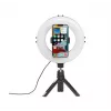 Hama SpotLight Smart 80 II luz em anel LED, conjunto para smartphone, com mini tripé