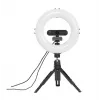 Hama SpotLight Smart 80 II luz em anel LED, conjunto para smartphone, com mini tripé