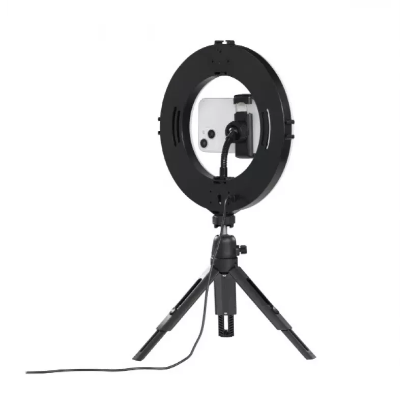 Hama SpotLight Smart 80 II luz em anel LED, conjunto para smartphone, com mini tripé