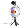 Hama SpotLight Smart 80 II luz em anel LED, conjunto para smartphone, com mini tripé