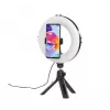 Hama SpotLight Smart 80 II luz em anel LED, conjunto para smartphone, com mini tripé