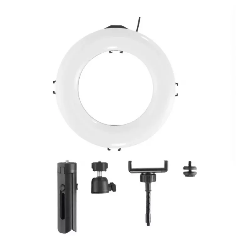 Hama SpotLight Smart 80 II luz em anel LED, conjunto para smartphone, com mini tripé